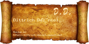 Dittrich Dániel névjegykártya